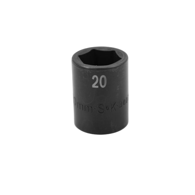 SK Tools USA - 1/2" Drive 6 Point Standard Metric Impact Socket (8mm-20mm)