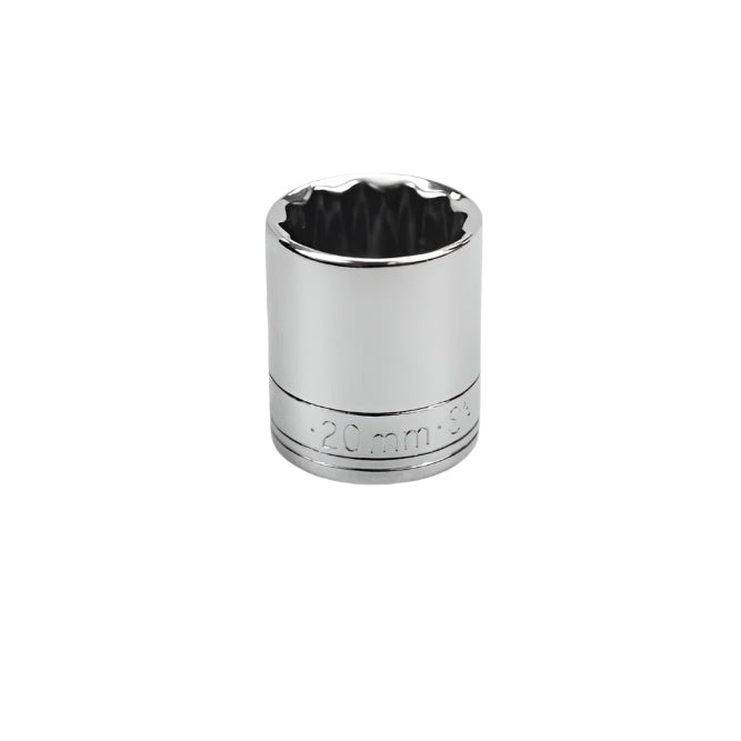 SK Tools USA - 3/8" Drive Chrome 12-Point Standard Socket (8mm–22mm)
