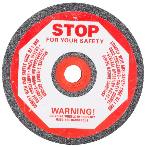 Shark Industries - Bench Seat Grinding Wheel Type 1 . Size 4″ x 1/2″ – 46 Grit. Made of Aluminum Oxide