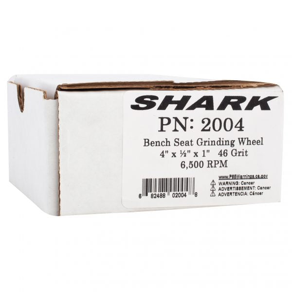 Shark Industries - Bench Seat Grinding Wheel Type 1 . Size 4″ x 1/2″ – 46 Grit. Made of Aluminum Oxide