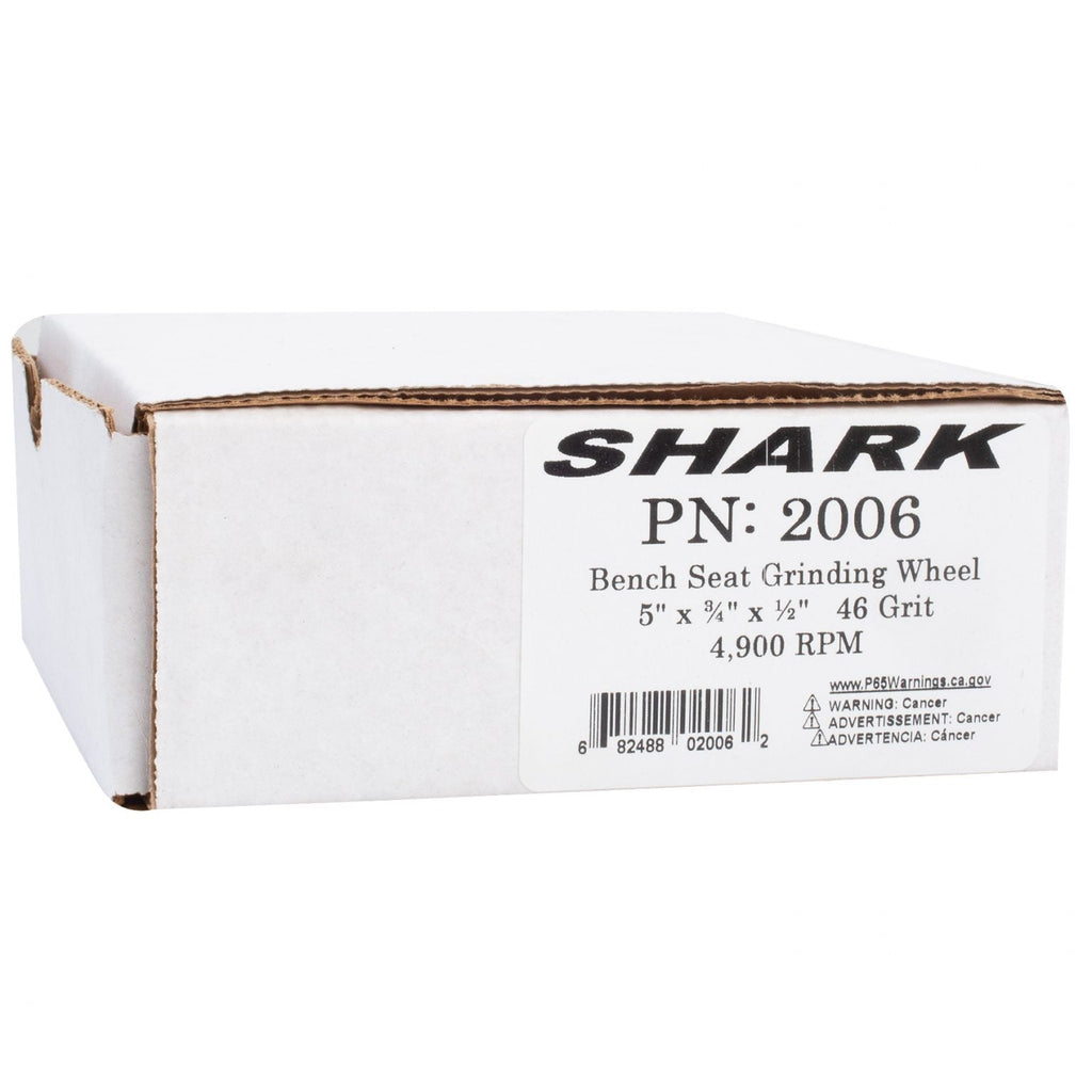 Shark Industries - Bench Seat Grinding Wheel Type 1 . Size 5″ x 3/4″- 46 Grit. Made of Aluminum Oxide