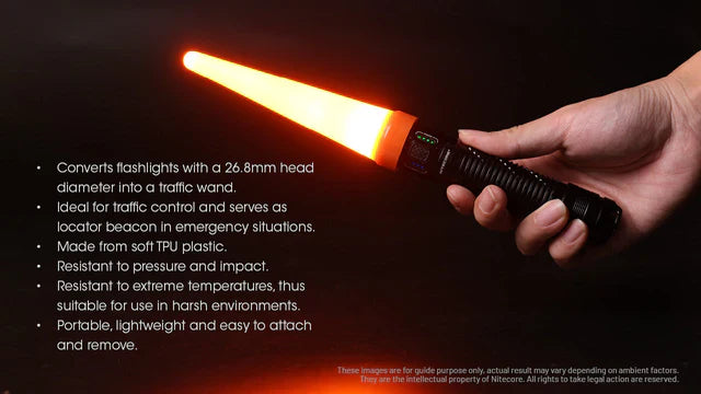 Nitecore 26mm Traffic Wand for MH12 Pro, MT1C Pro, and MT2C Pro