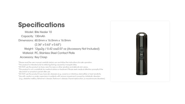 Nitecore Bite Healer 10 USB-C Rechargeable Bite Reliever