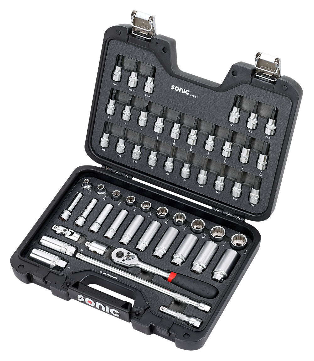 Sonic Tools - MCS Socket and Bit Socket Set 3/8", 53-PCS SAE