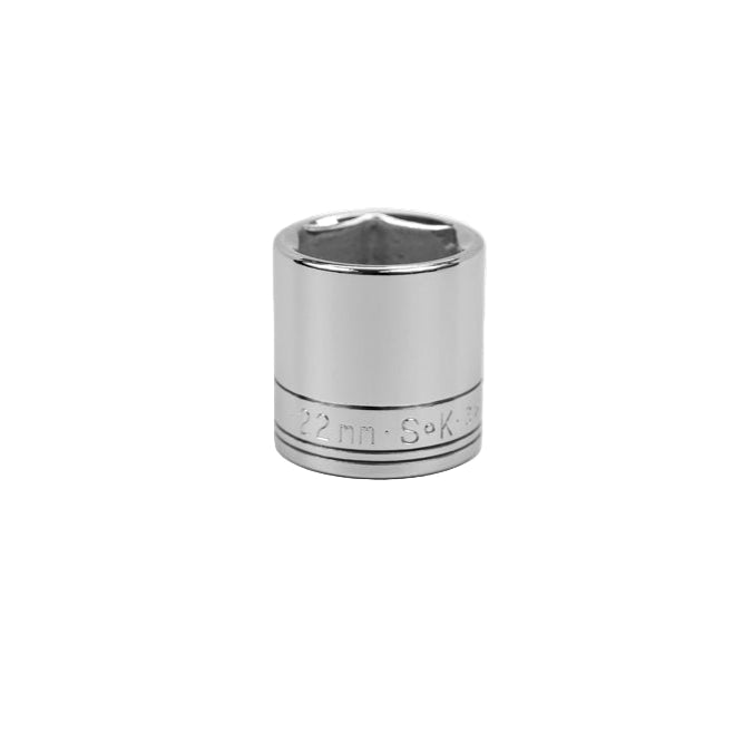 SK Tools USA - Drive Metric Standard Chrome Sockets (22mm, 24mm 3/8")