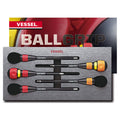 BALL GRIP Ratchet Screwdriver 5PC. Set (3PC. of Replacement Blade)