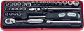 1/4 Sq. Dr. Socket Set   6 point   31 pieces