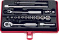 1/4 Sq. Dr. 17 Piece Metric 6-Point Socket Set  4-12mm