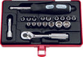 1/4 Sq. Dr. Socket Set   6 point   19 pieces