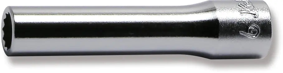 1/4 Sq. Dr. Socket  6mm 12 point Length 50mm