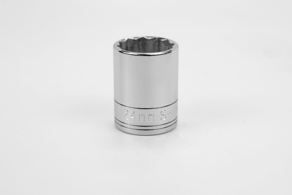 SK Tools USA - 1/2" Drive 12 Point Metric Standard Chrome Socket (10mm - 29mm)