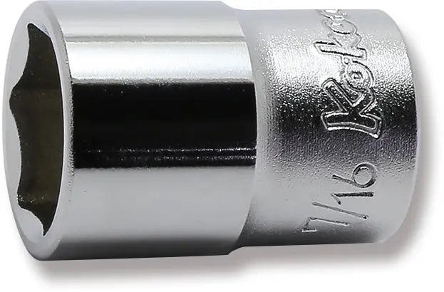 1/4 Sq. Dr. Socket  7/16 6 point Length 22mm