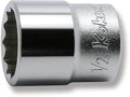1/4 Sq. Dr. Socket  1/2 12 point Length 22mm
