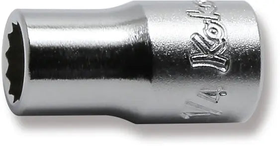1/4 Sq. Dr. Socket  1/4 12 point Length 22mm