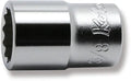 1/4 Sq. Dr. Socket  3/8 12 point Length 22mm