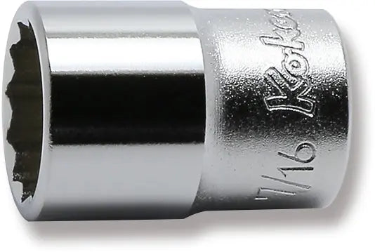 1/4 Sq. Dr. Socket  7/16 12 point Length 22mm