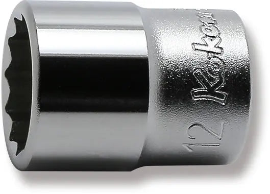 1/4 Sq. Dr. Socket  12mm 12 point Length 22mm