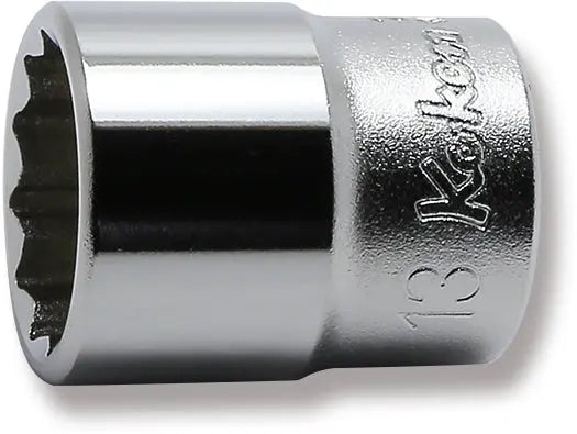 1/4 Sq. Dr. Socket  13mm 12 point Length 22mm