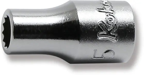 1/4 Sq. Dr. Socket  5mm 12 point Length 22mm
