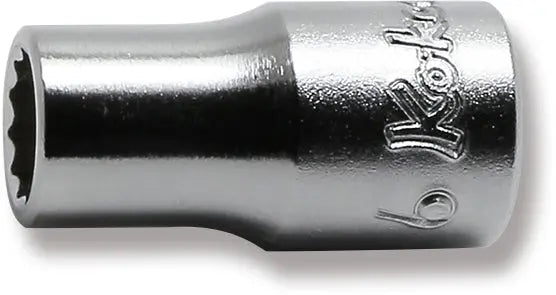 1/4 Sq. Dr. Socket  6mm 12 point Length 22mm