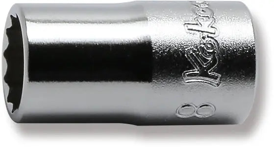 1/4 Sq. Dr. Socket  8mm 12 point Length 22mm