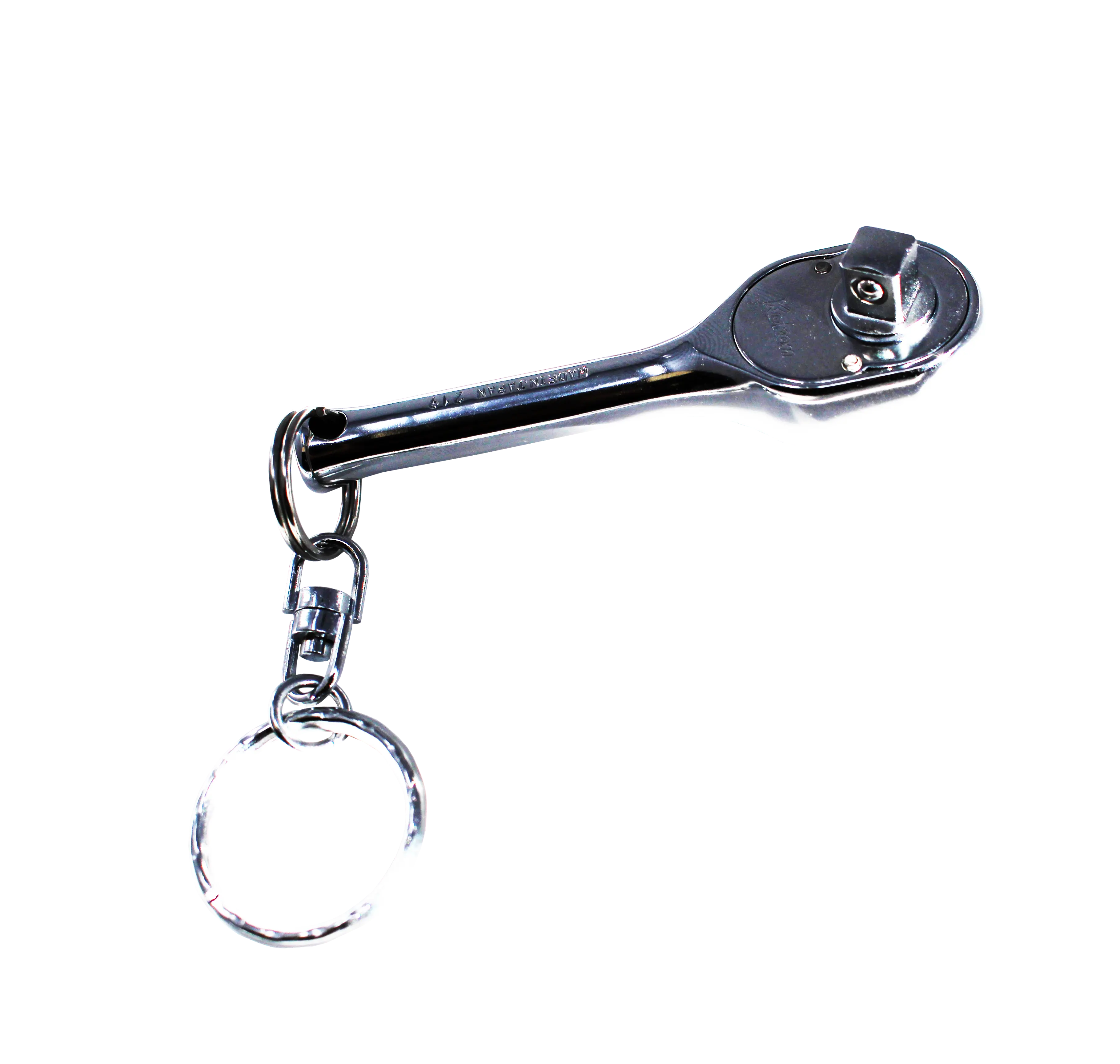 1/4 Sq. Dr. Ratchet Handle  20 teeth Short Length 75mm Key Ring