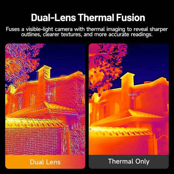 TOPDON Dual-Lens Thermal Camera - iOS, Android, Windows - USB-C
