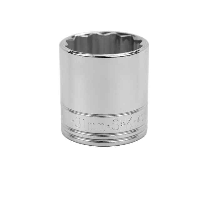 SK Tools USA - 1/2" Drive 12 Point Metric Standard Chrome Socket (30mm - 36mm)