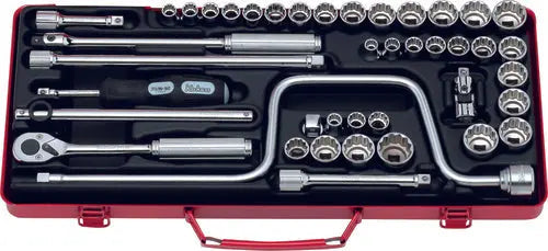 3/8 Sq. Dr. Socket Set   12 point   42 pieces