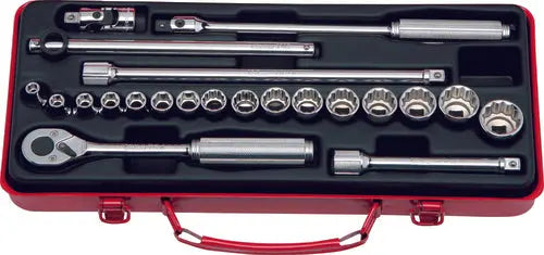 3/8 Sq. Dr. Socket Set   6, 12 point   22 pieces