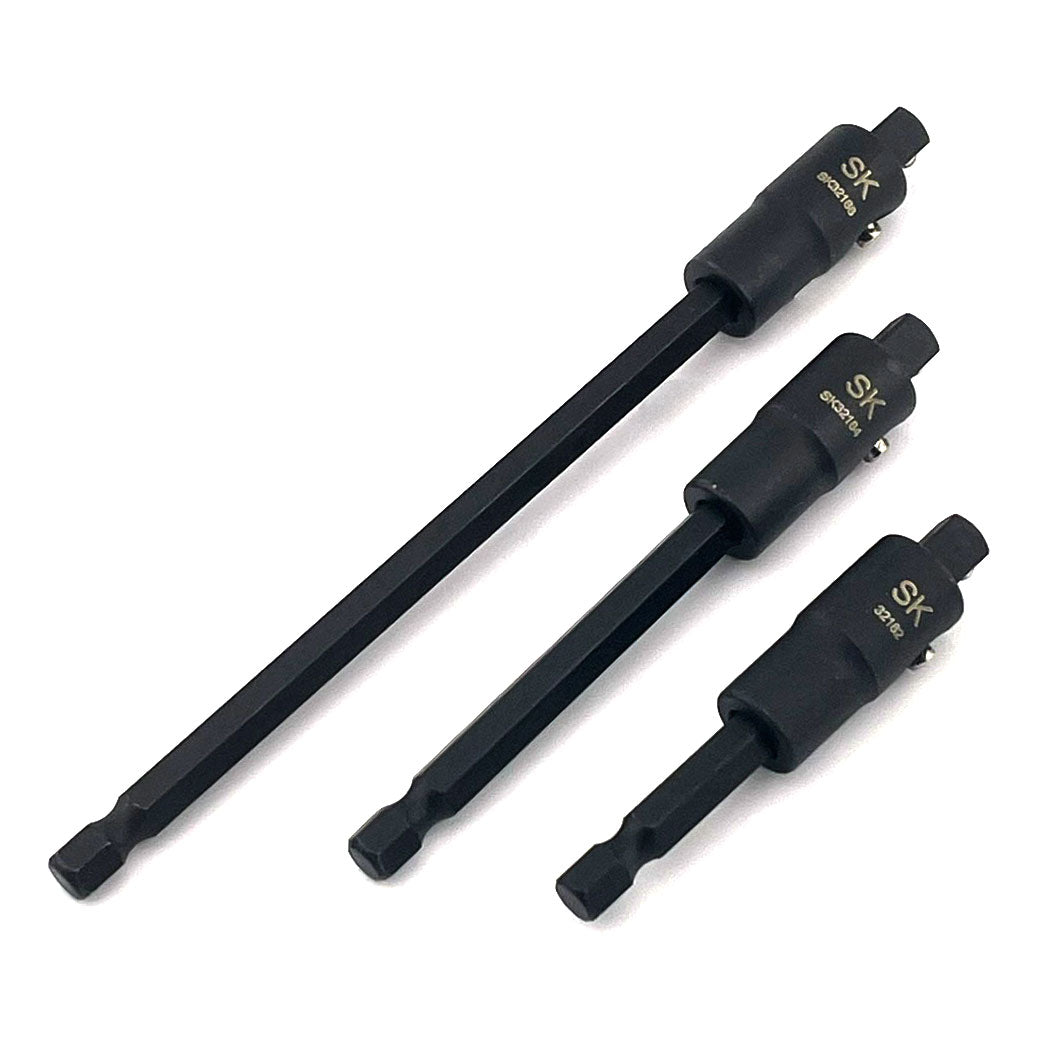 SK Tools USA - 3 Piece 1/4" Drive Power Drive Locking Extension Set
