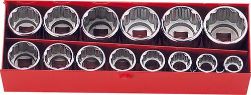 3/8 Sq. Dr. 14 Piece 12-Point Metric Socket Set  9-22mm