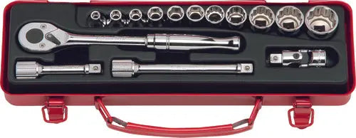 3/8 Sq. Dr. Socket Set 6, 12 point   15 pieces