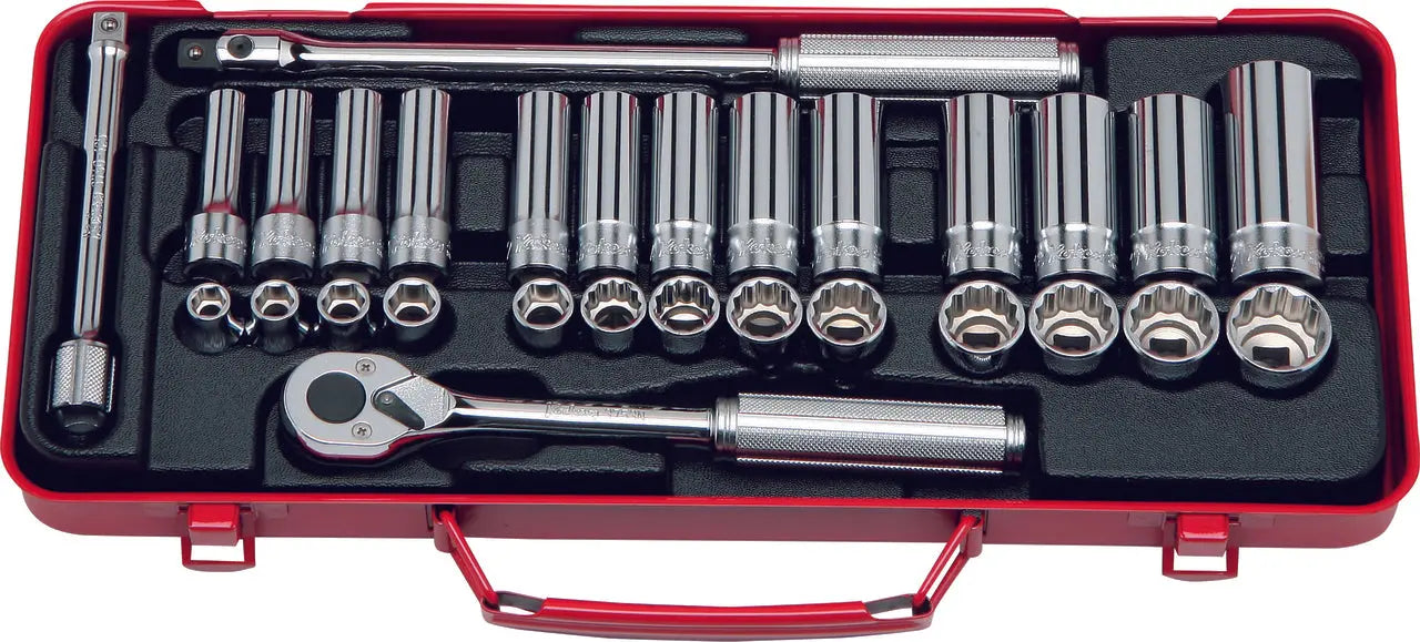 3/8 Sq. Dr. Socket Set   6, 12 point   29 pieces