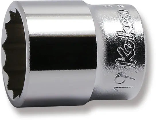 3/8 Sq. Dr. Socket  19mm 12 point Length 30mm