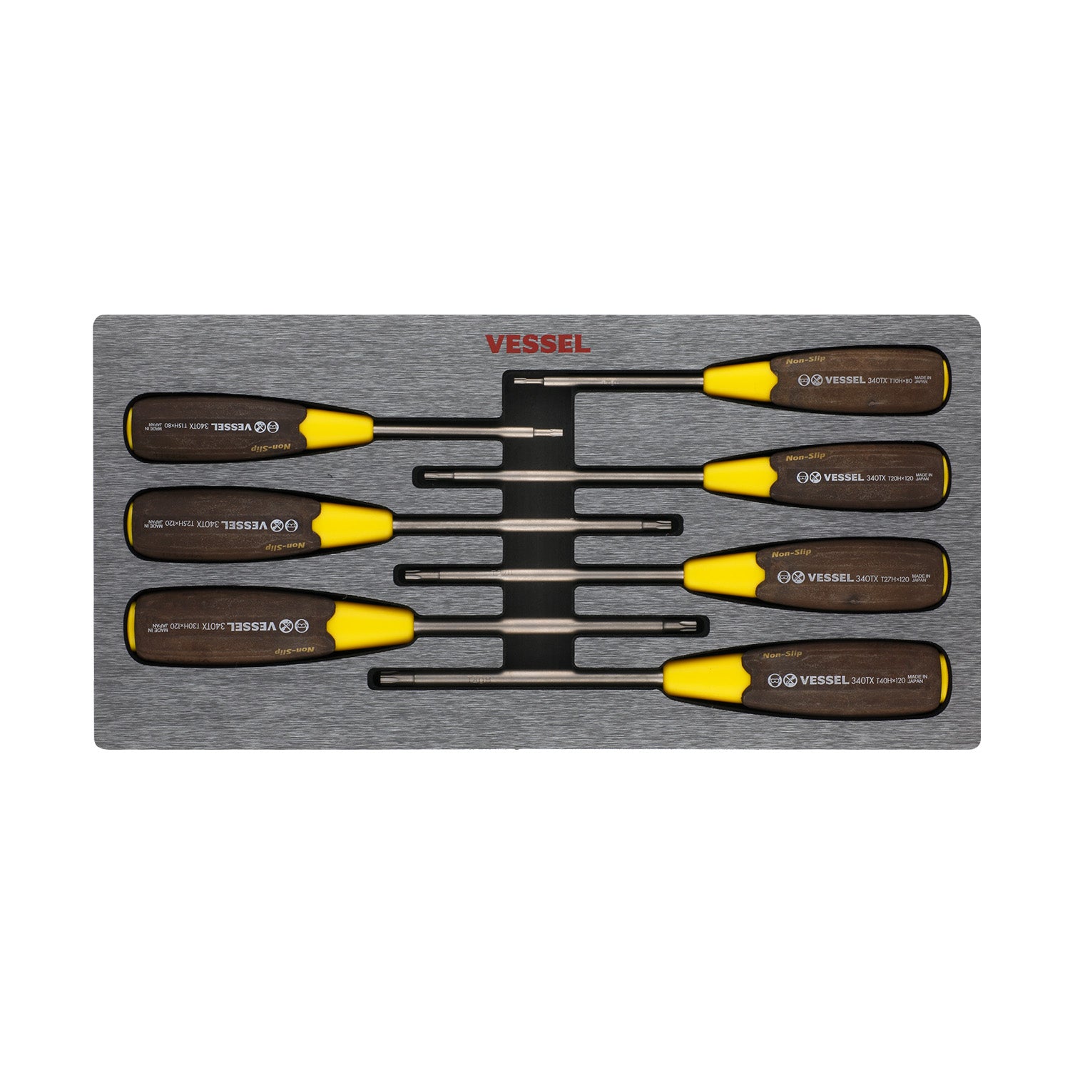 WOOD-COMPO Non-Slip Torx Tamper-proof Screwdriver 7PC. Set