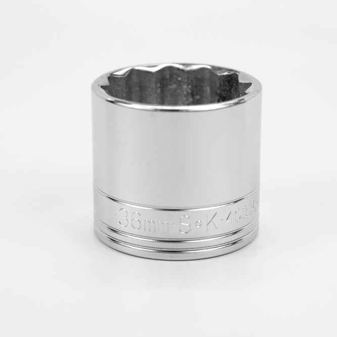 SK Tools USA - 1/2" Drive 12 Point Metric Standard Chrome Socket (30mm - 36mm)