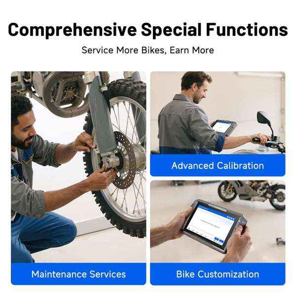 TOPDON 8-inch Wireless Motorcycle Diagnostic Tool