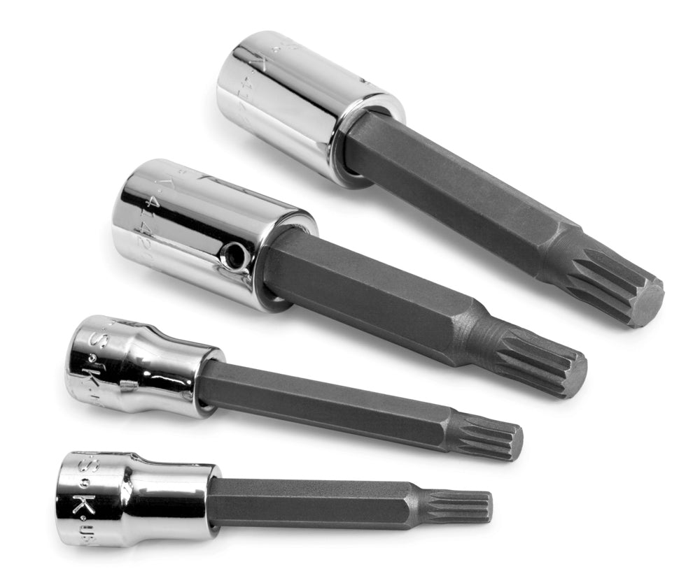 SK Tools USA - 4 Piece 3/8" & 1/2" Drive Triple Square Bit Socket Set