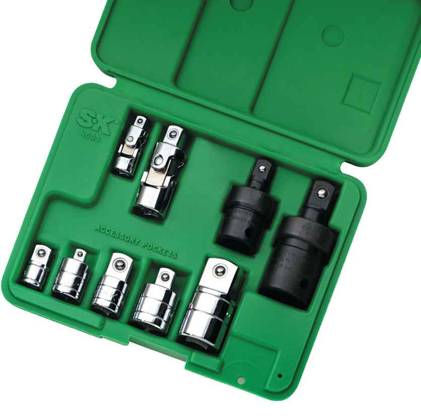 SK Tools USA - 9 Piece Universal/Adapters Set