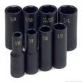 SK Tools USA - 8 Piece 3/8" Drive 6 Point Fractional Deep Impact Socket Set