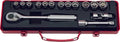 1/2 Sq. Dr. 15 Piece 12-Point Metric Socket Set  10-22mm
