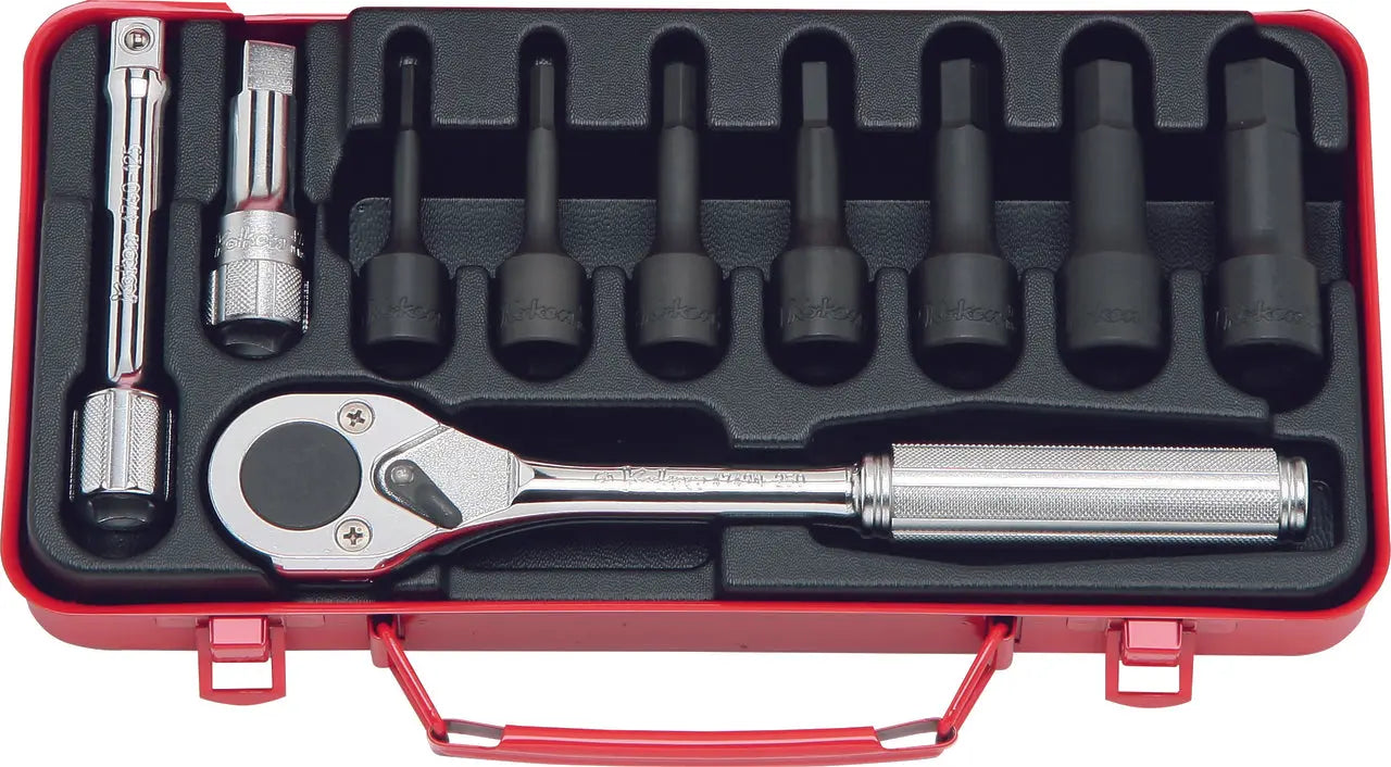 1/2 Sq. Dr. 10 Piece Hex Bit Socket Set  5-17mm