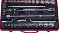 1/2 Sq. Dr. Socket Set   12 point   38 pieces