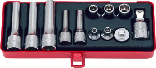 3/8, 1/2 Sq. Dr. 12 Piece TORX® Short/Deep Socket Set E6-E14