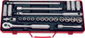 1/2 Sq. Dr. Socket Set   6 point   24 pieces