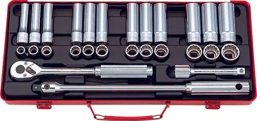 1/2 Sq. Dr. 27 Piece 12-Point Metric Socket Set  10-24mm