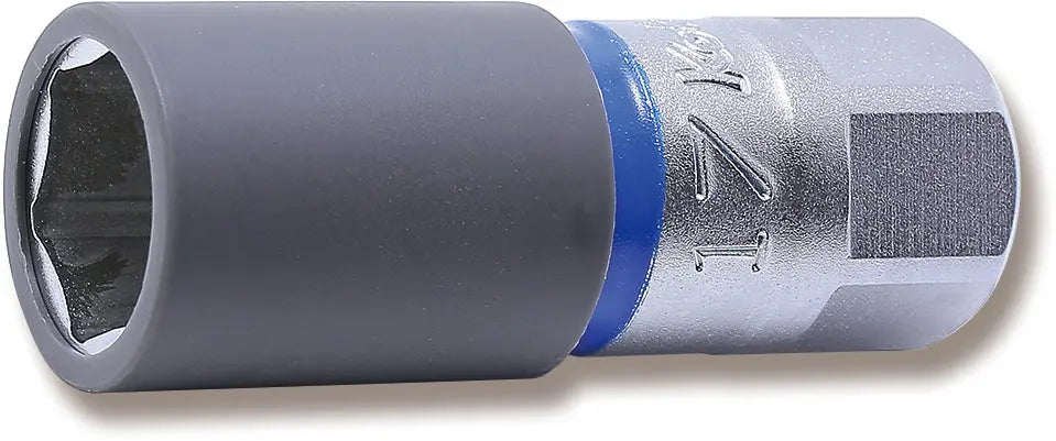1/2 Sq. Dr. Wheel Nut Socket  17mm Extra Thin walled Length 65mm Color coded Protector