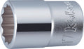 1/2 Sq. Dr. Socket  15mm 12 point Length 37mm