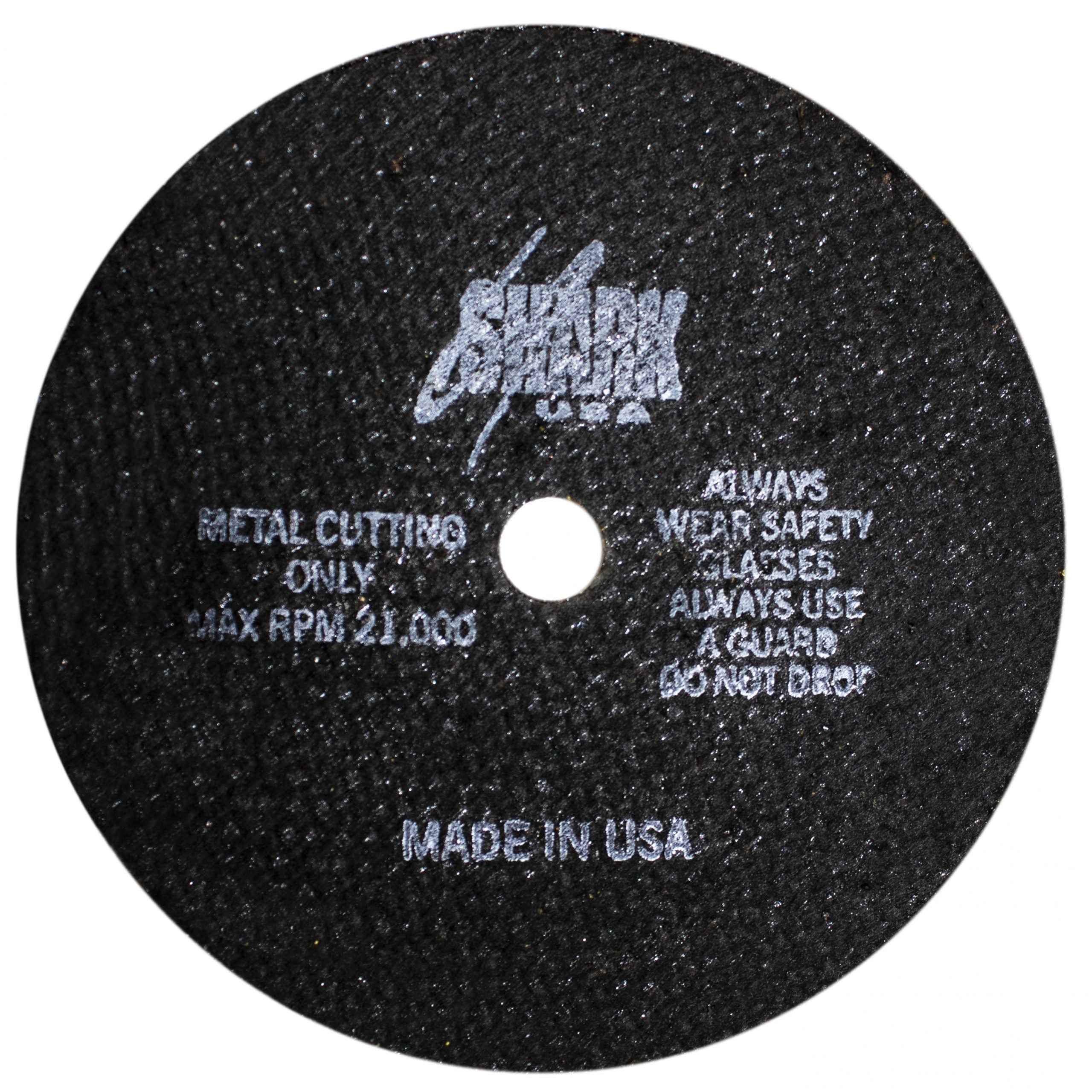 Shark Industries - Cut-Off Wheel – Aluminum Oxide – 4″ x 1/16″ x 1/4″ – 54 Grit – Made in USA